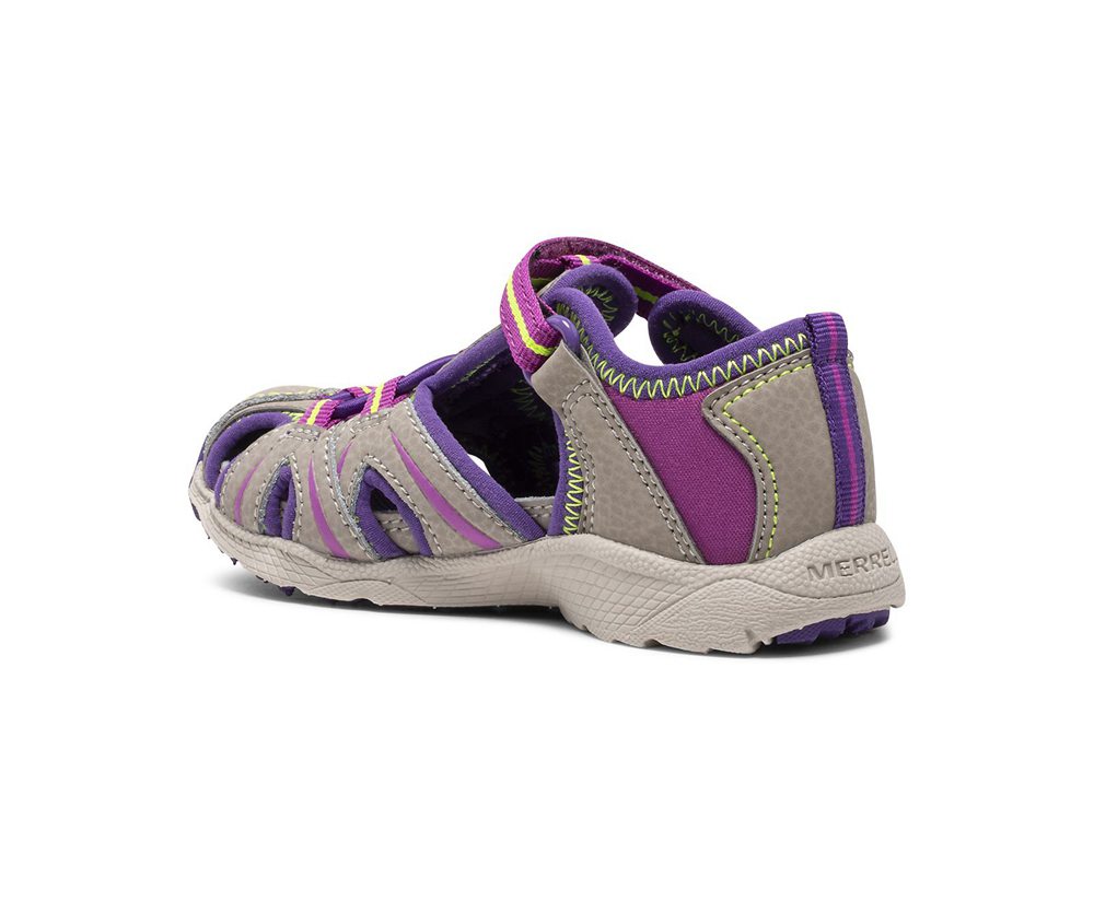 Sandały Merrell Dziecięce Brązowe/Fioletowe - Hydro Moc Jr. - 298053-GMJ